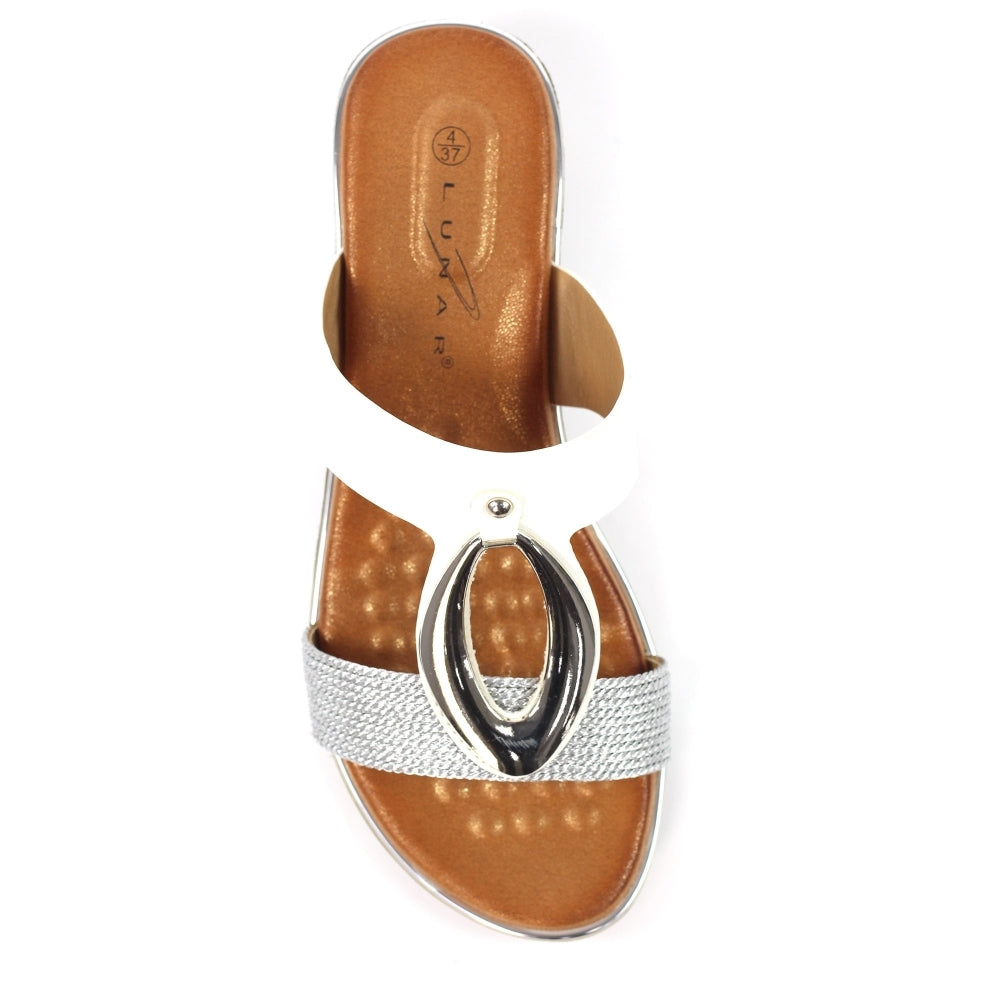 Lunar Portland White Sandals