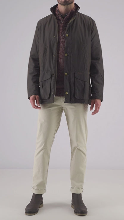 Barbour Hereford Olive Wax Jacket