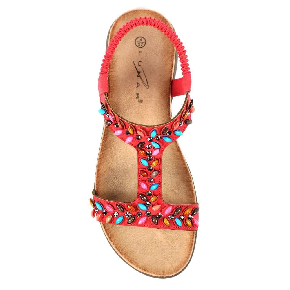 Lunar Ravello Red Sandals