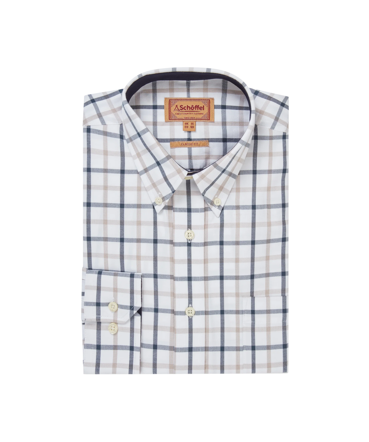 Schöffel Brancaster Oxford Navy Check Classic Shirt