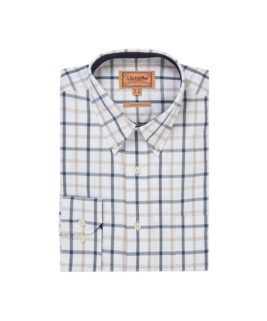 Schöffel Brancaster Oxford Navy Check Classic Shirt