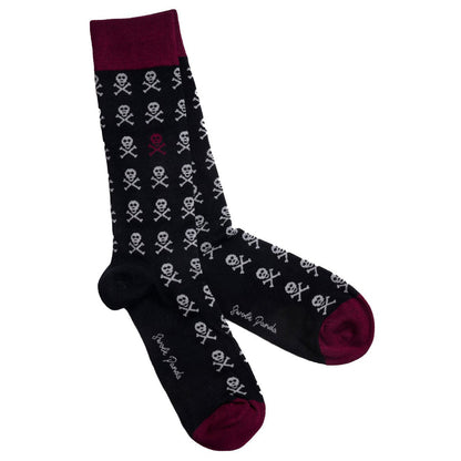 Swole Panda Black Skull Socks