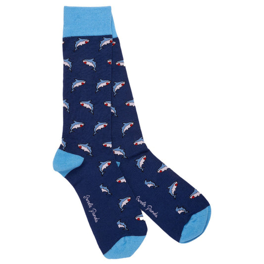 Swole Panda Blue Shark Socks