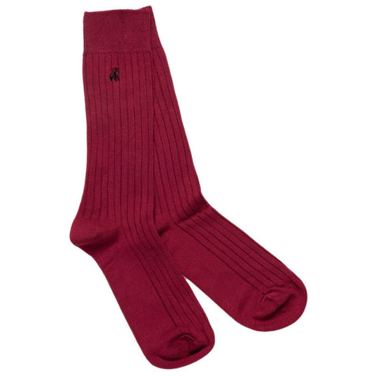 Swole Panda Deep Burgundy Socks