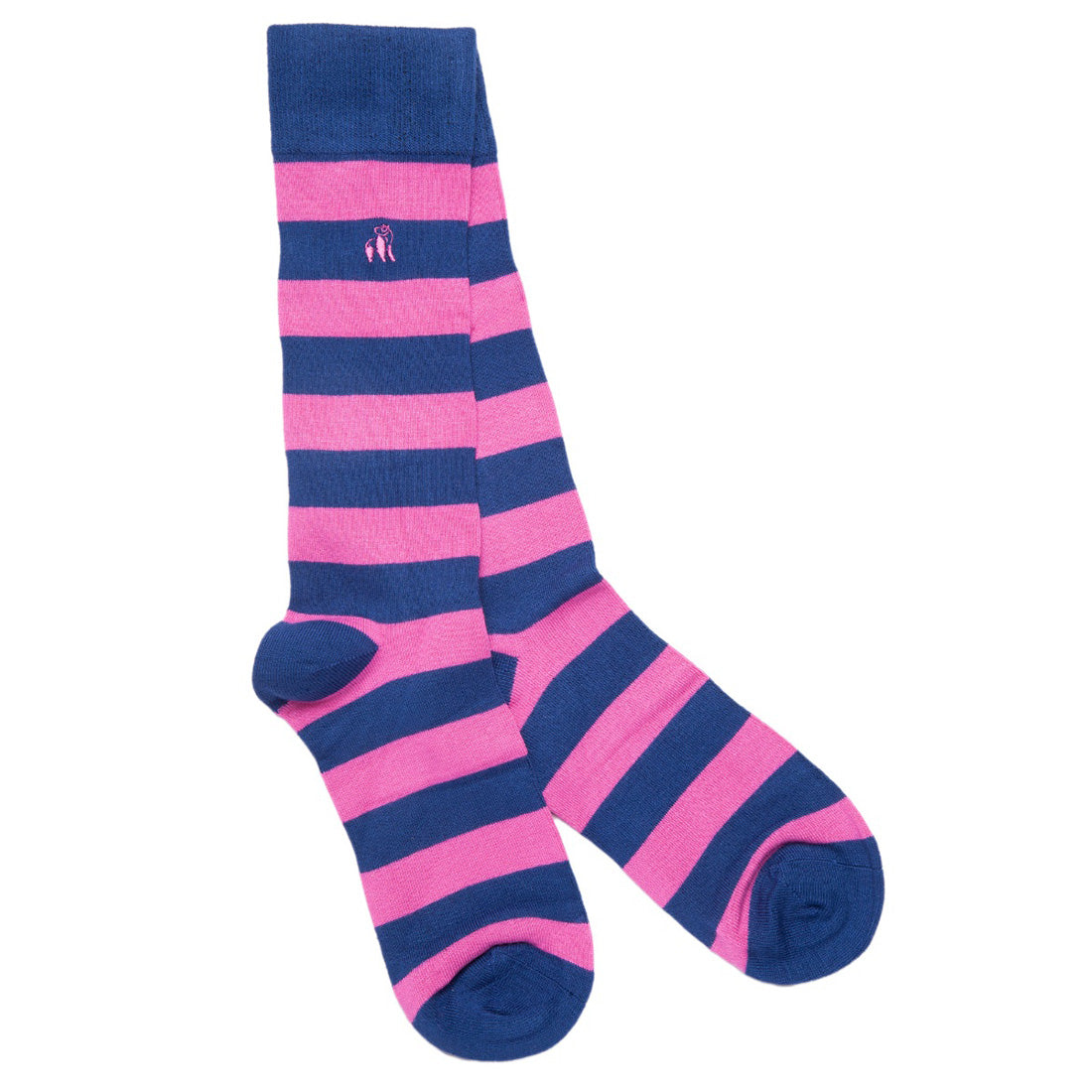 Swole Panda Rich Pink Striped Socks