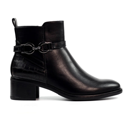 Lunar Solana Black Ankle Boot