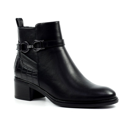 Lunar Solana Black Ankle Boot