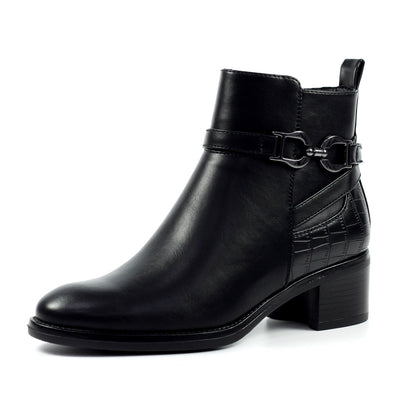 Lunar Solana Black Ankle Boot