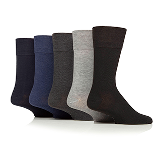 Gentle Grip 5 Pack Core Mix Socks