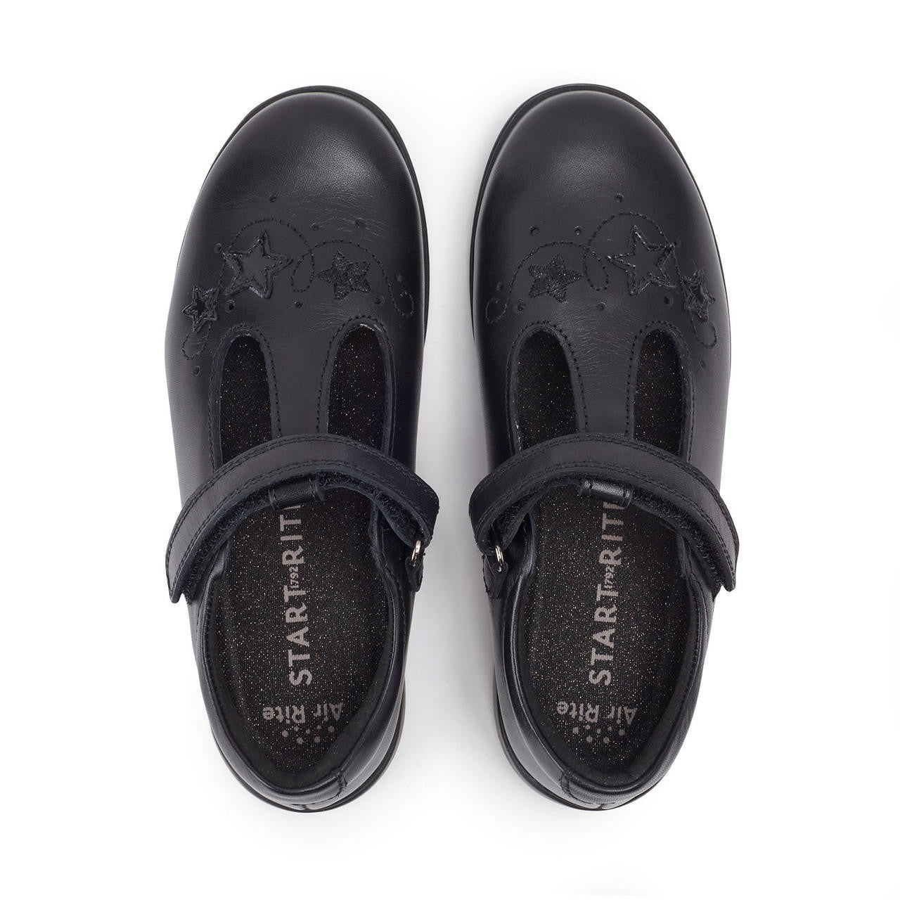 Start Rite Star Jump Black Leather School Shoes