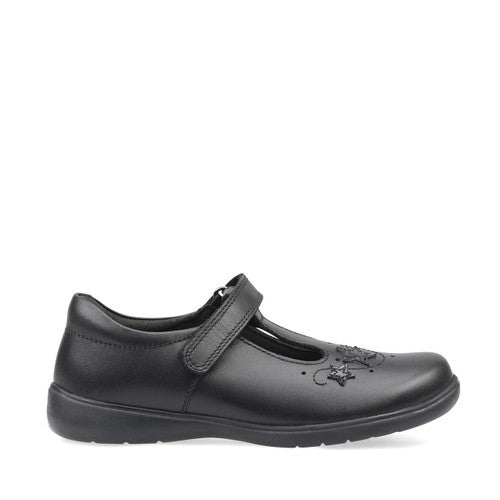 Start Rite Star Jump Black Leather School Shoes