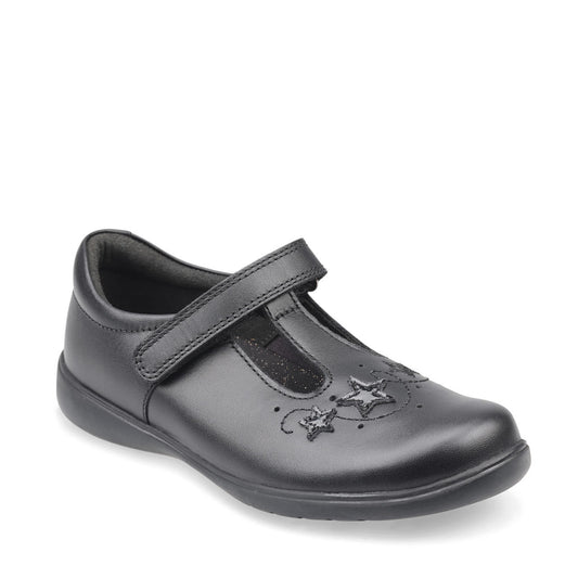 Start Rite Star Jump Black Leather School Shoes