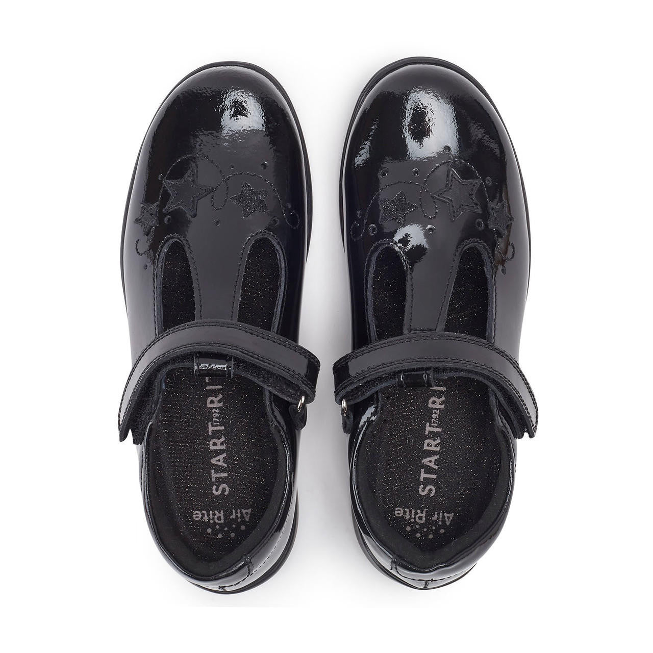 Start Rite Star Jump Black Patent School Shoes