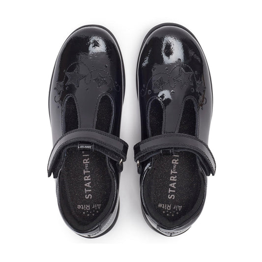 Start Rite Star Jump Black Patent School Shoes