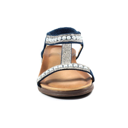 Lunar Tancy Blue Pearl Detail Sandals