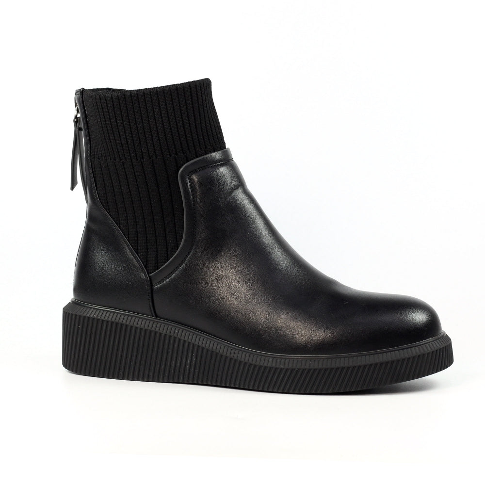 Lunar Tara Black Wedge Boot