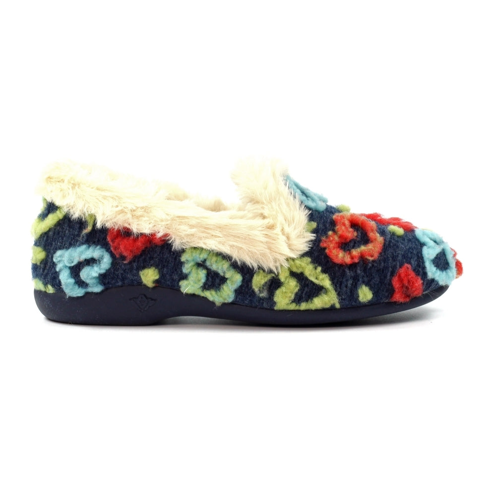 Lunar Truffle Navy Full Slipper