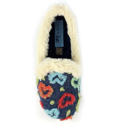 Lunar Truffle Navy Full Slipper