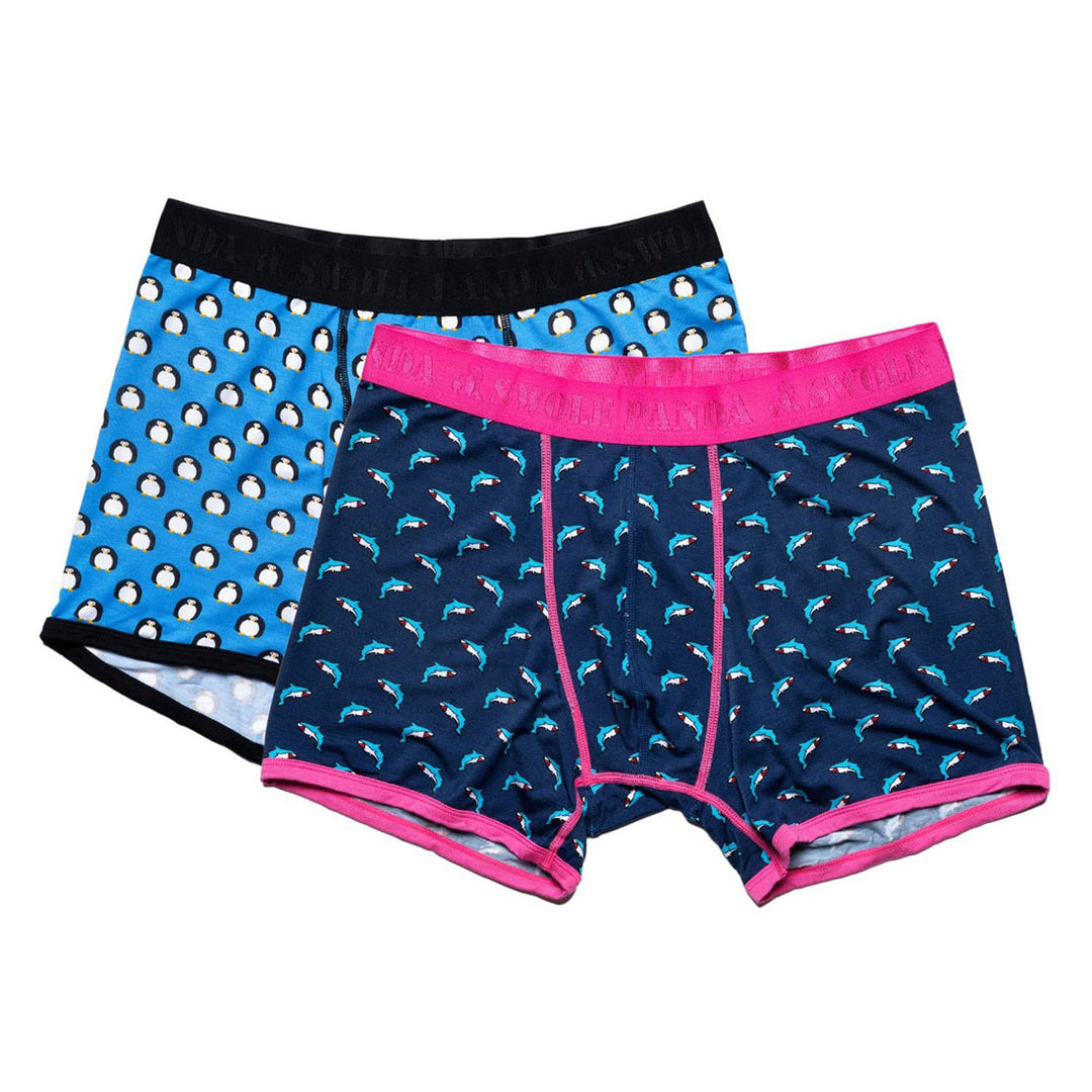 Swole Panda Penguin / Shark Boxers Twin Pack