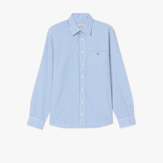 RM Williams Collins White Blue Shirt