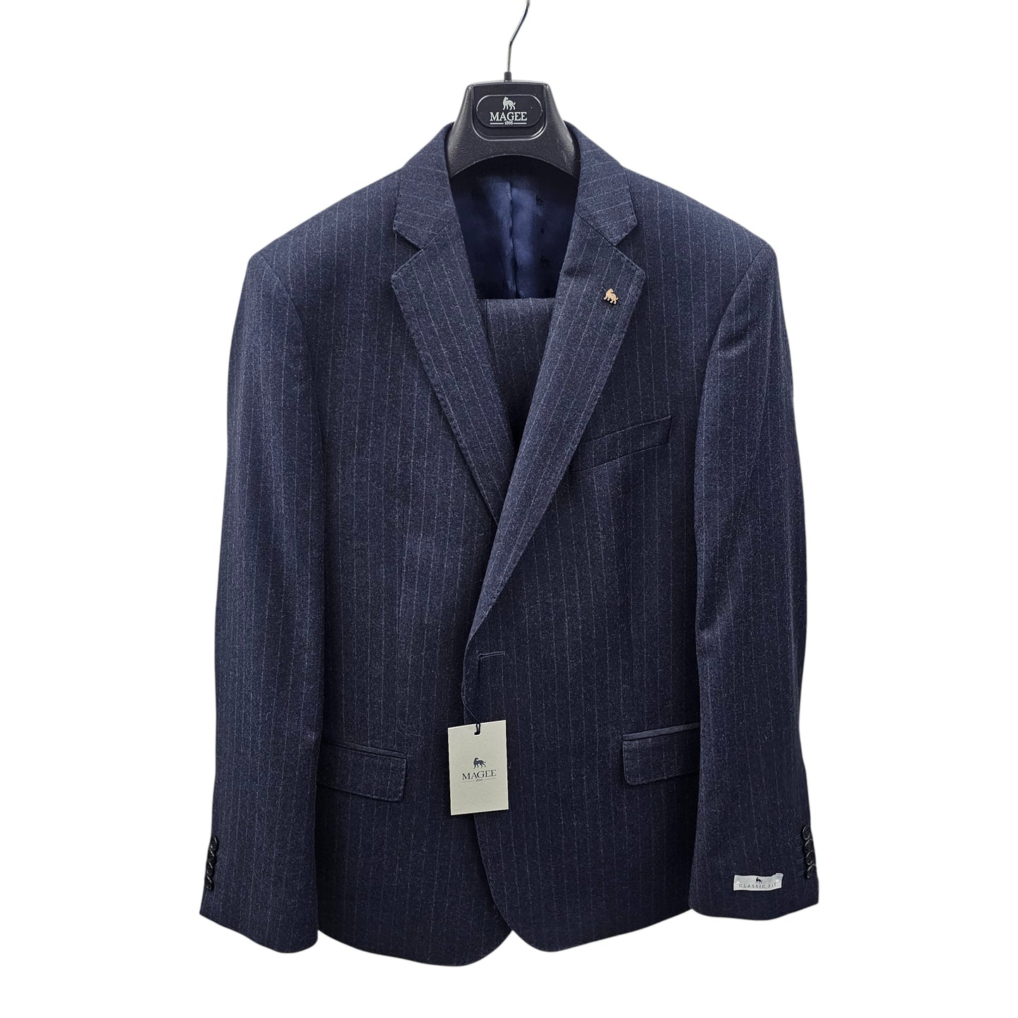 Magee 43588 Liffey Blue Stripe 2 Piece Suit