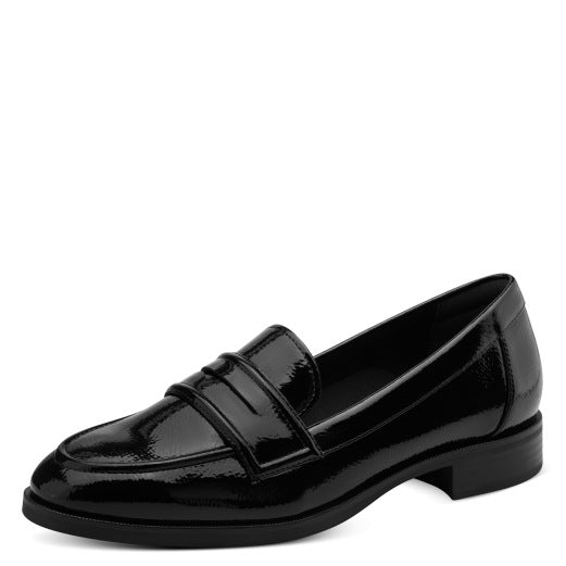 Tamaris black cheap patent shoes