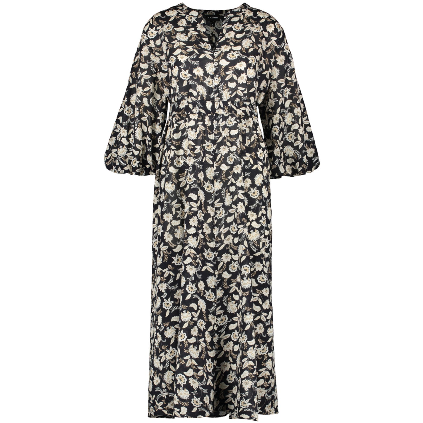Taifun 380318 11102 1102 Black Patterned Dress