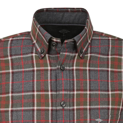 Fynch-Hatton 1221 6040 6041 Anthra Check Flannel Shirt