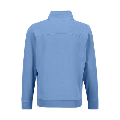 Fynch Hatton 1303 4011 601 Light Sky Quarter-Zipped Sweatshirt