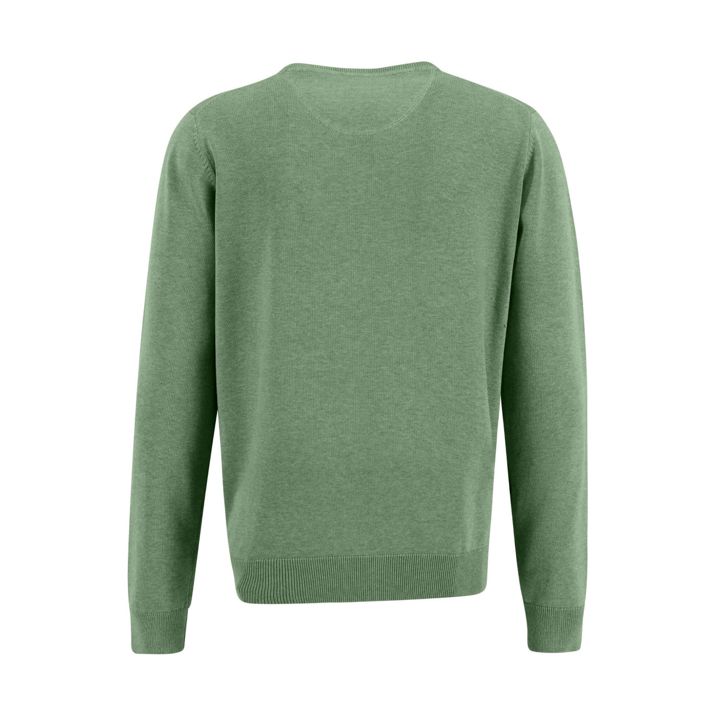 Fynch Hatton 1313 210 700 Spring Green Striped Super Fine Round Neck