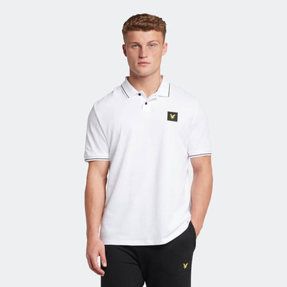 Lyle & Scott SP1742V 626 White Casuals Tipped Polo Shirt