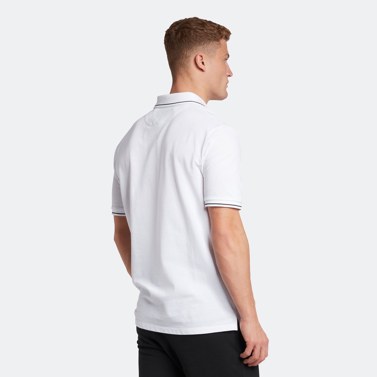 Lyle & Scott SP1742V 626 White Casuals Tipped Polo Shirt