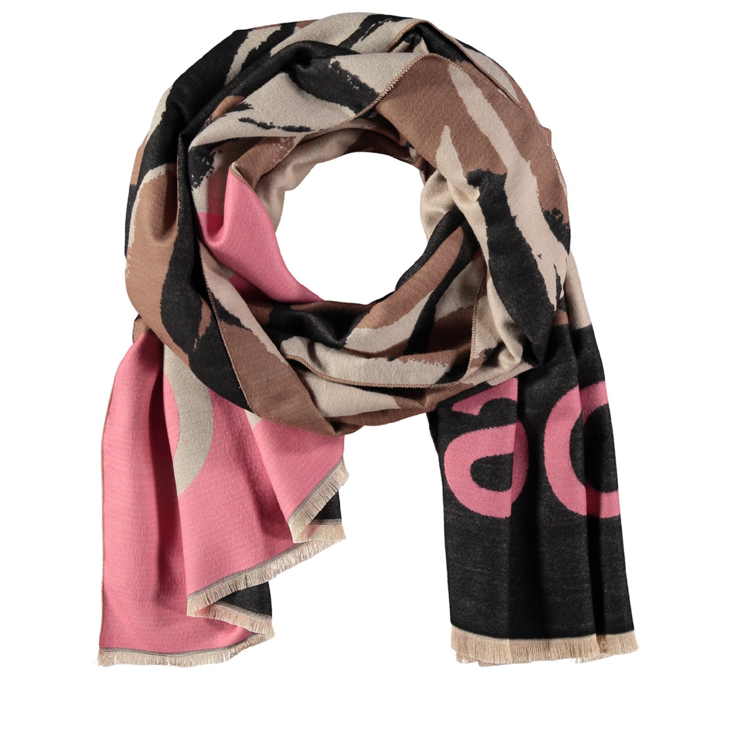 Taifun 400403 13303 3412 Frosted Rose Pattern Scarf