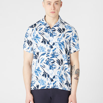 Remus Uomo 13745SS 18 Light Navy Tapered/Paolo Long Sleeve Casual Shirt