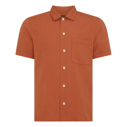 Remus Uomo 13757SS 58 Terracota Tapered/Paolo Long Sleeve Casual Shirt