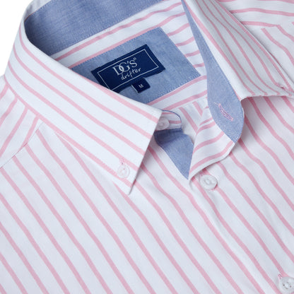 Drifter 14433SS 16 Pink Regular/Ivano Short Sleeve Casual Shirt