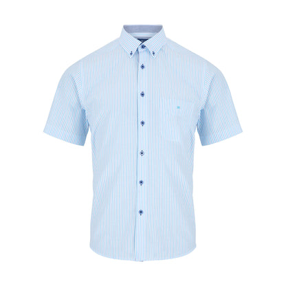 Drifter 14436SS 12 Blue Regular/Ivano Short Sleeve Casual Shirt