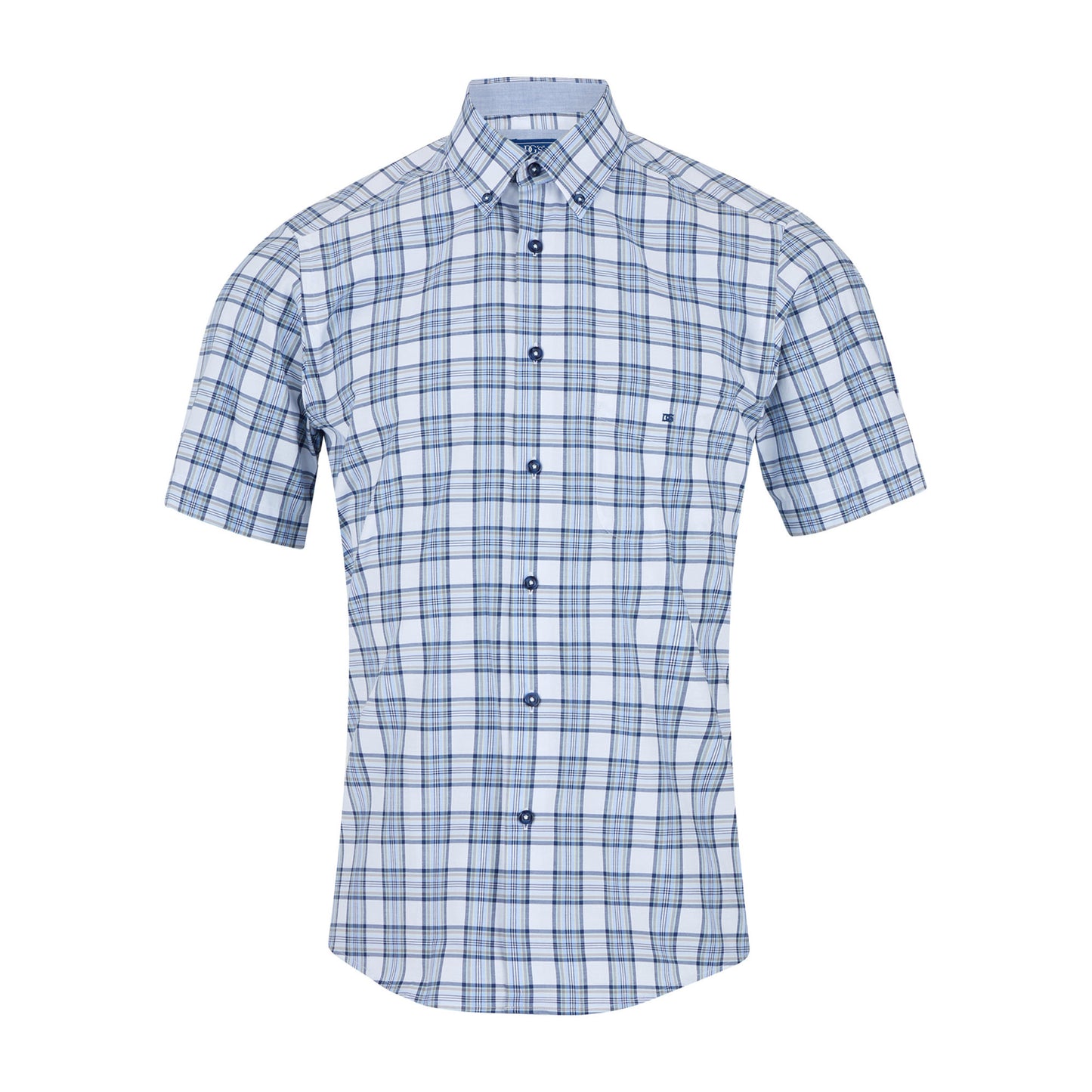Drifter 14442SS 12 Blue Regular/Ivano Short Sleeve Casual Shirt