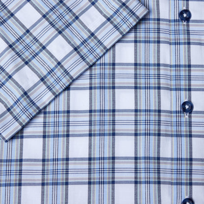 Drifter 14442SS 12 Blue Regular/Ivano Short Sleeve Casual Shirt