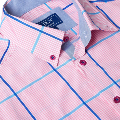 Drifter 14453SS 62 Pink Regular/Ivano Short Sleeve Casual Shirt