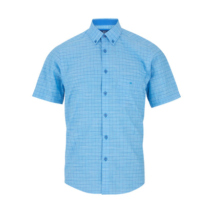 Drifter 14549SS 21 Light Turquoise Regular/Ivano Short Sleeve Casual Shirt
