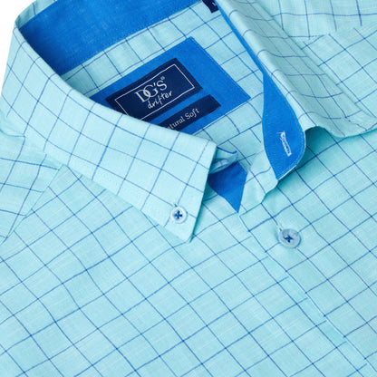 Drifter 14549SS 31 Light Green Regular/Ivano Short Sleeve Casual Shirt