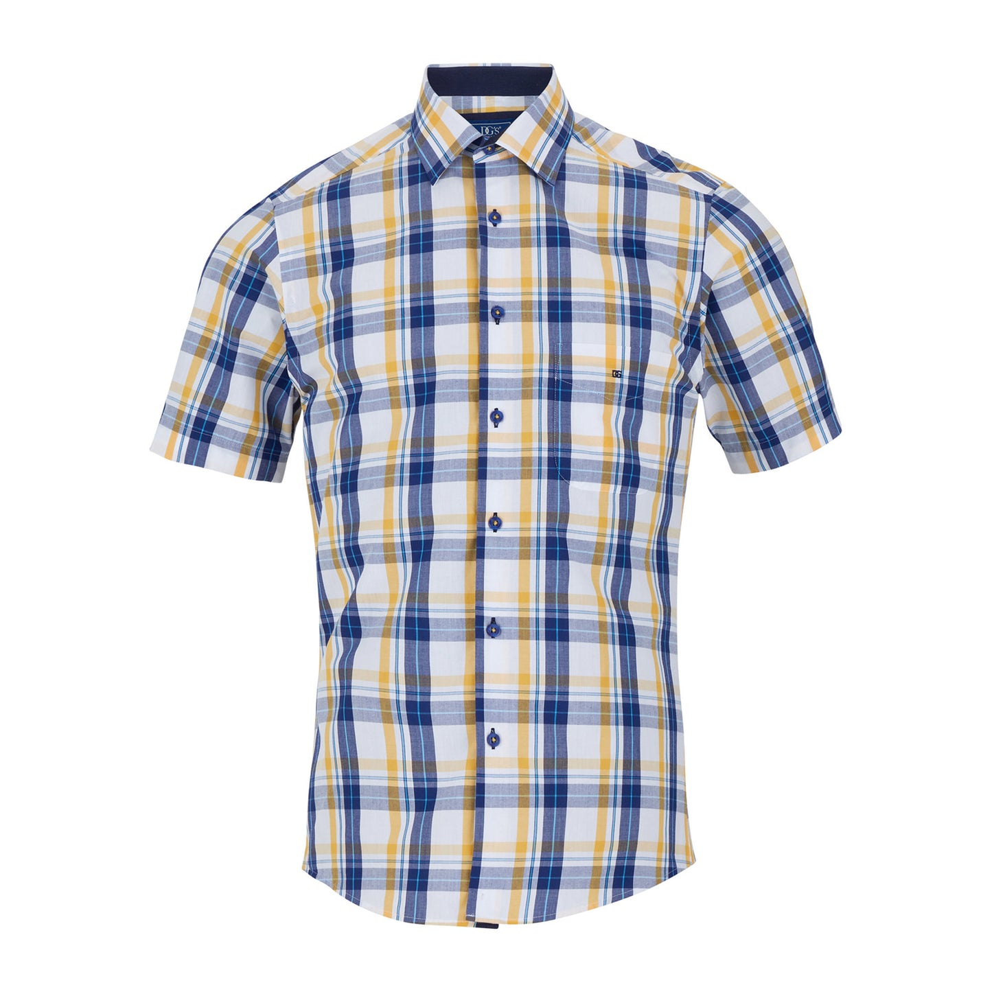 Drifter 14564SS 12 Blue Regular/Ivano Short Sleeve Casual Shirt