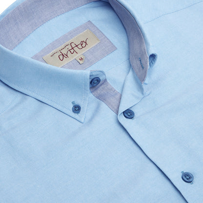 Drifter 15178SS 21 Light Blue Regular/Ivano Short Sleeve Casual Shirt