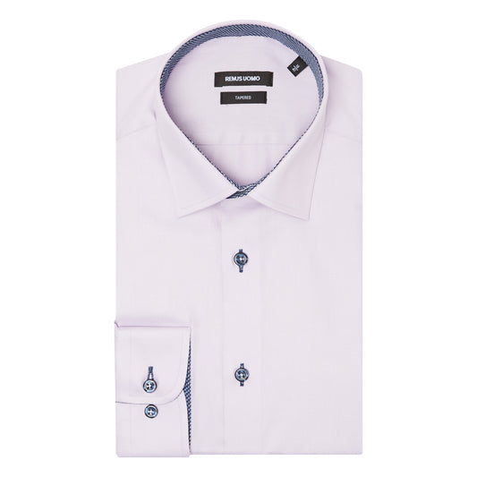 Remus Uomo 17036 72 Tapered Fit Lilac Long Sleeve Dress Shirt