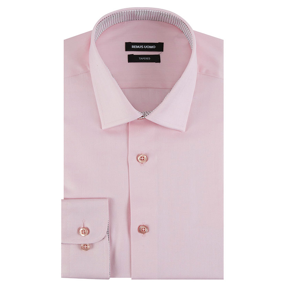 Remus Uomo 18227 62 Tapered Fit Pink Dress Shirt