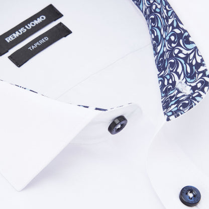 Remus Uomo 18267 01 White Seville Long Sleeve Formal Shirt
