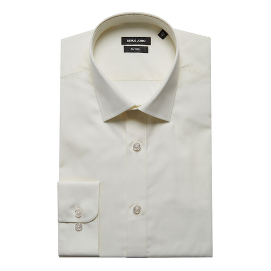 Remus Uomo 18300 912 Tapered Fit Beige Long Sleeve Dress Shirt