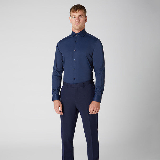 Remus Uomo 18626 78 Navy Seville Tapered Fit Shirt
