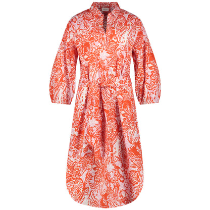 Gerry Weber 180022 31514 9068 Ecru/White/Red/Orange Print Dress